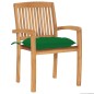 vidaXL Sillas de jardín apilables 8 uds madera de teca con cojines vidaXL Sillas de jardín apilables 8 uds madera de teca con cojines