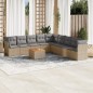 vidaXL Juego de sofás jardín con cojines beige 10 pzas ratán sintético vidaXL Juego de sofás jardín con cojines beige 10 pzas ratán sintético