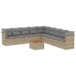 vidaXL Juego de sofás jardín con cojines beige 10 pzas ratán sintético vidaXL Juego de sofás jardín con cojines beige 10 pzas ratán sintético