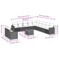 vidaXL Set de sofás de jardín 12 pzas y cojines ratán sintético marrón vidaXL Set de sofás de jardín 12 pzas y cojines ratán sintético marrón