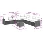 vidaXL Set de sofás de jardín 10 pzas cojines ratán sintético negro vidaXL Set de sofás de jardín 10 pzas cojines ratán sintético negro