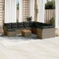vidaXL Set de sofás de jardín 12 pzas con cojines ratán sintético gris vidaXL Set de sofás de jardín 12 pzas con cojines ratán sintético gris