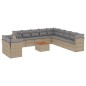 vidaXL Set de sofás de jardín 12 pzas y cojines ratán sintético marrón vidaXL Set de sofás de jardín 12 pzas y cojines ratán sintético marrón
