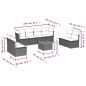 vidaXL Set de sofás de jardín 9 pzas con cojines ratán sintético beige vidaXL Set de sofás de jardín 9 pzas con cojines ratán sintético beige