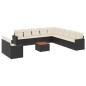 vidaXL Set de sofás de jardín 12 piezas cojines ratán sintético negro vidaXL Set de sofás de jardín 12 piezas cojines ratán sintético negro