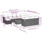 vidaXL Set de sofás de jardín y cojines 13 pzas ratán sintético negro vidaXL Set de sofás de jardín y cojines 13 pzas ratán sintético negro
