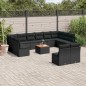 vidaXL Set de sofás de jardín y cojines 13 pzas ratán sintético negro vidaXL Set de sofás de jardín y cojines 13 pzas ratán sintético negro