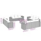 vidaXL Set de sofás de jardín y cojines 13 pzas ratán sintético negro vidaXL Set de sofás de jardín y cojines 13 pzas ratán sintético negro