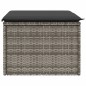 vidaXL Taburete de jardín con cojín ratán sintético gris 55x55x37cm vidaXL Taburete de jardín con cojín ratán sintético gris 55x55x37cm