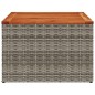 vidaXL Mesa de jardín de madera de acacia y ratán PE gris 55x55x37 cm vidaXL Mesa de jardín de madera de acacia y ratán PE gris 55x55x37 cm