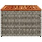 vidaXL Mesa de jardín de madera de acacia y ratán PE gris 55x55x37 cm vidaXL Mesa de jardín de madera de acacia y ratán PE gris 55x55x37 cm