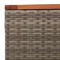 vidaXL Mesa de jardín de madera de acacia y ratán PE gris 55x55x37 cm vidaXL Mesa de jardín de madera de acacia y ratán PE gris 55x55x37 cm