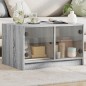 vidaXL Mesa de centro con puertas de vidrio gris Sonoma 68x50x42 cm vidaXL Mesa de centro con puertas de vidrio gris Sonoma 68x50x42 cm