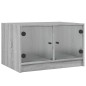 vidaXL Mesa de centro con puertas de vidrio gris Sonoma 68x50x42 cm vidaXL Mesa de centro con puertas de vidrio gris Sonoma 68x50x42 cm