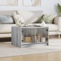 vidaXL Mesa de centro con puertas de vidrio gris Sonoma 68x50x42 cm vidaXL Mesa de centro con puertas de vidrio gris Sonoma 68x50x42 cm