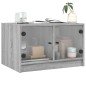 vidaXL Mesa de centro con puertas de vidrio gris Sonoma 68x50x42 cm vidaXL Mesa de centro con puertas de vidrio gris Sonoma 68x50x42 cm