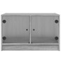 vidaXL Mesa de centro con puertas de vidrio gris Sonoma 68x50x42 cm vidaXL Mesa de centro con puertas de vidrio gris Sonoma 68x50x42 cm