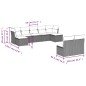 vidaXL Set de sofás de jardín 9 pzas con cojines ratán sintético beige vidaXL Set de sofás de jardín 9 pzas con cojines ratán sintético beige