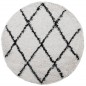 vidaXL Alfombra de pelo largo moderna crema y negro Ø 200 cm vidaXL Alfombra de pelo largo moderna crema y negro Ø 200 cm