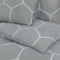 vidaXL Juego de funda nórdica algodón gris 140x200 cm