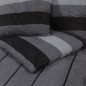 vidaXL Juego de funda nórdica algodón gris oscuro 135x200 cm