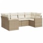 vidaXL Juego de sofás jardín con cojines 6 pzas ratán sintético beige vidaXL Juego de sofás jardín con cojines 6 pzas ratán sintético beige
