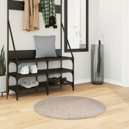 vidaXL Alfombra peluda de pelo largo moderna PAMPLONA beige Ø 80 cm
