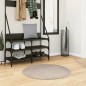 vidaXL Alfombra peluda de pelo largo moderna PAMPLONA beige Ø 80 cm vidaXL Alfombra peluda de pelo largo moderna PAMPLONA beige Ø 80 cm