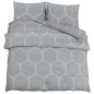 vidaXL Juego de funda nórdica algodón gris 200x200 cm vidaXL Juego de funda nórdica algodón gris 200x200 cm
