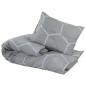 vidaXL Juego de funda nórdica algodón gris 200x200 cm vidaXL Juego de funda nórdica algodón gris 200x200 cm