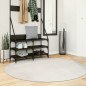 vidaXL Alfombra de pelo corto look escandinavo IZA crema Ø 160 cm vidaXL Alfombra de pelo corto look escandinavo IZA crema Ø 160 cm
