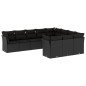 vidaXL Set de sofás de jardín 10 pzas cojines ratán sintético negro vidaXL Set de sofás de jardín 10 pzas cojines ratán sintético negro