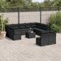 vidaXL Set de sofás de jardín 12 piezas cojines ratán sintético negro vidaXL Set de sofás de jardín 12 piezas cojines ratán sintético negro