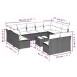 vidaXL Set de sofás de jardín 12 piezas cojines ratán sintético negro vidaXL Set de sofás de jardín 12 piezas cojines ratán sintético negro