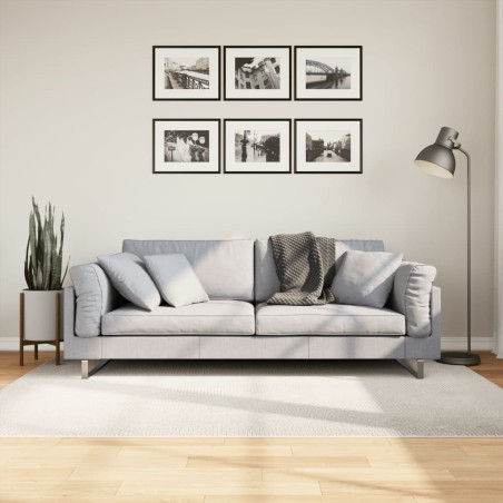 vidaXL Alfombra de pelo corto look escandinavo IZA crema 140x200 cm