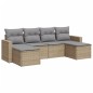 vidaXL Juego de sofás jardín con cojines 6 pzas ratán sintético beige vidaXL Juego de sofás jardín con cojines 6 pzas ratán sintético beige