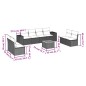 vidaXL Set de sofás de jardín 8 piezas y cojines ratán sintético negro vidaXL Set de sofás de jardín 8 piezas y cojines ratán sintético negro
