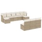 vidaXL Juego de sofás jardín con cojines beige 10 pzas ratán sintético vidaXL Juego de sofás jardín con cojines beige 10 pzas ratán sintético