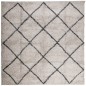 vidaXL Alfombra de pelo largo moderna beige y antracita 120x120 cm vidaXL Alfombra de pelo largo moderna beige y antracita 120x120 cm
