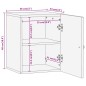 vidaXL Armario de baño de pared madera maciza de acacia 38x33x48 cm vidaXL Armario de baño de pared madera maciza de acacia 38x33x48 cm
