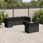 vidaXL Set de sofás de jardín 8 piezas y cojines ratán sintético negro vidaXL Set de sofás de jardín 8 piezas y cojines ratán sintético negro