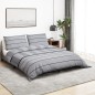 vidaXL Juego de funda nórdica algodón gris 225x220 cm vidaXL Juego de funda nórdica algodón gris 225x220 cm