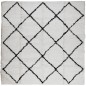 vidaXL Alfombra de pelo largo moderna crema y negro 240x240 cm vidaXL Alfombra de pelo largo moderna crema y negro 240x240 cm