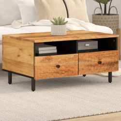 vidaXL Mesa de centro madera maciza de acacia 80x54x40 cm