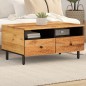 vidaXL Mesa de centro madera maciza de acacia 80x54x40 cm vidaXL Mesa de centro madera maciza de acacia 80x54x40 cm