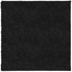vidaXL Alfombra peluda de pelo largo moderna PAMPLONA negra 160x160 cm