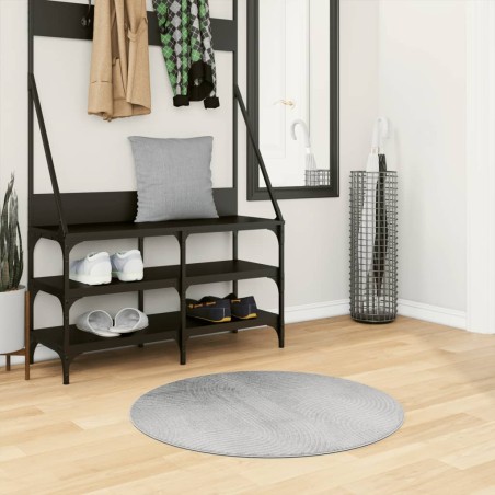 vidaXL Alfombra de pelo corto look escandinavo IZA gris Ø 80 cm
