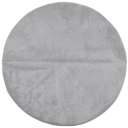 vidaXL Alfombra de pelo corto look escandinavo IZA gris Ø 80 cm