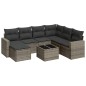 vidaXL Set de sofás de jardín 8 pzas y cojines ratán sintético gris vidaXL Set de sofás de jardín 8 pzas y cojines ratán sintético gris