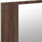 vidaXL Armario espejo de baño LED acrílico marrón roble 80x12x45 cm vidaXL Armario espejo de baño LED acrílico marrón roble 80x12x45 cm